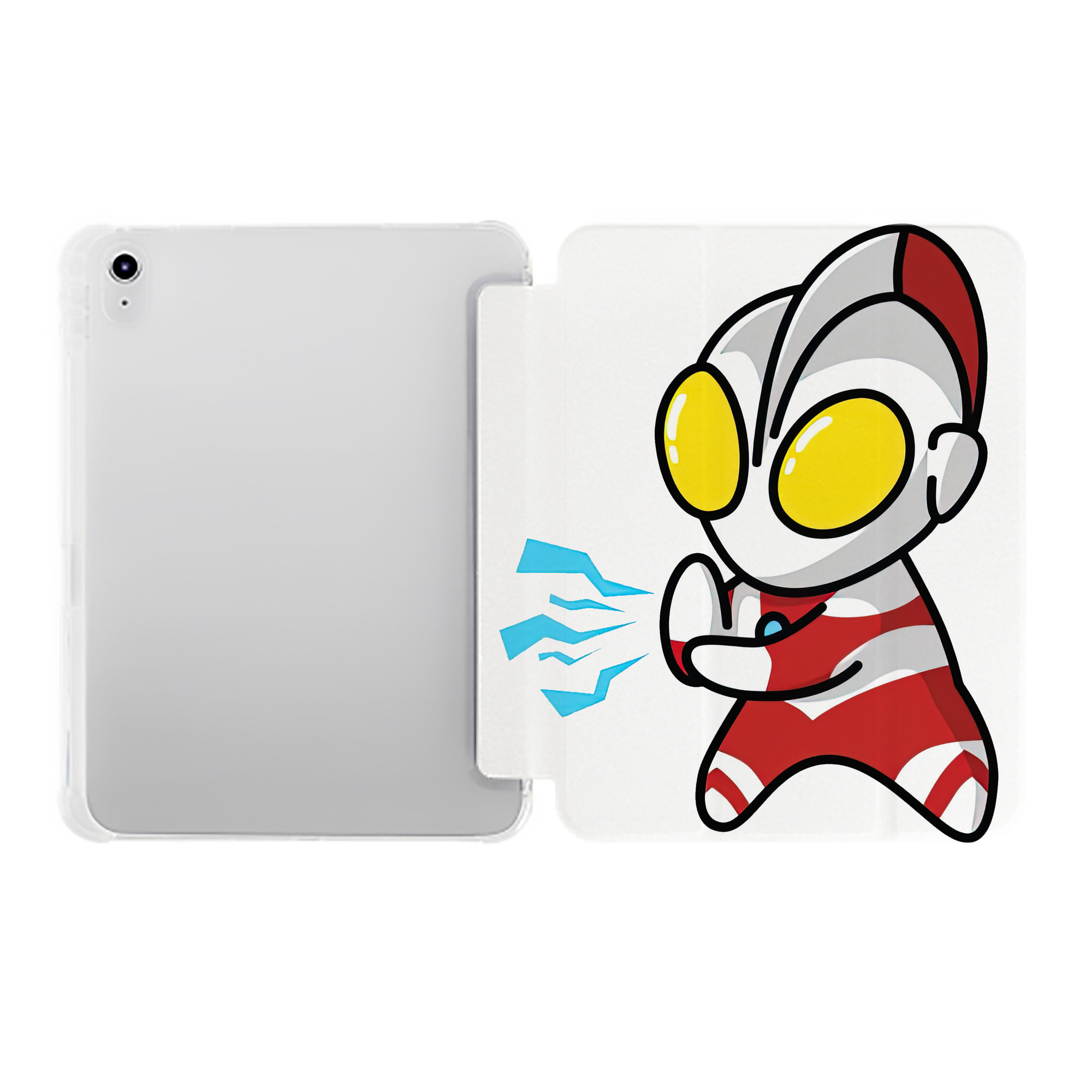 （画像用） ウルトラマン Ultraman IPad ケース ペン収納付き 三つ折りスタンド PUレザー×シリコン 対応機種9.5/10.5/10.9インチ